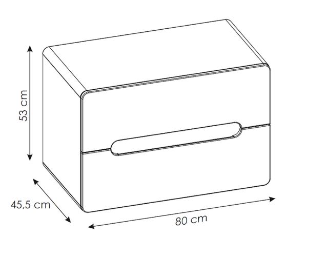 Omarica za umivalnik  80x46x53 cm
