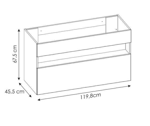 Omarica za umivalnik  120x46x68 cm