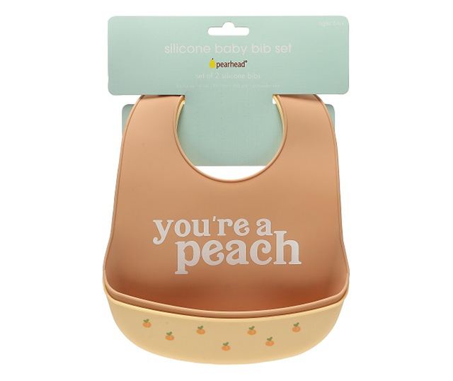 Set bavete din silicon Pearhead Peach