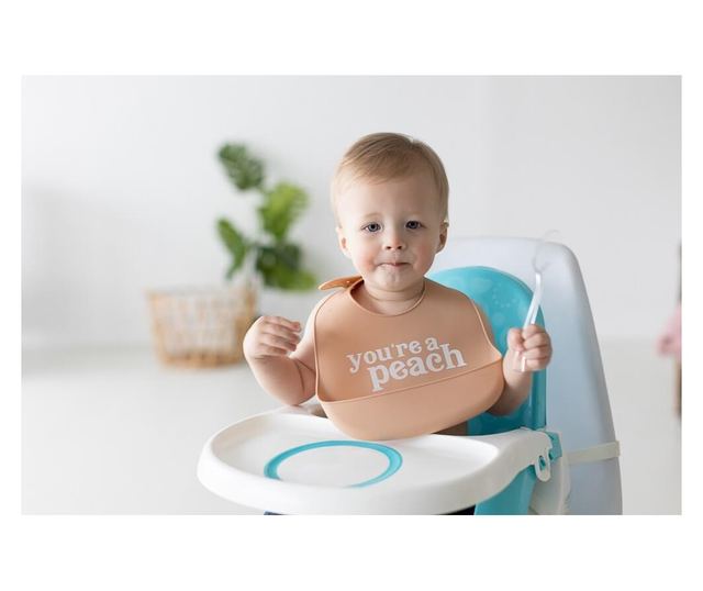 Set bavete din silicon Pearhead Peach