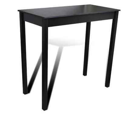Barová stůl z MDF, černý, 115 x 55 x 107 cm