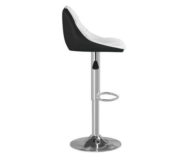 Barski stoli, 2 kosa, črno-beli, umetno usnje