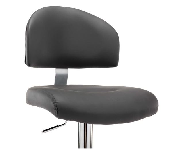 Barski stoli, 2 kosa, sivi, umetno usnje