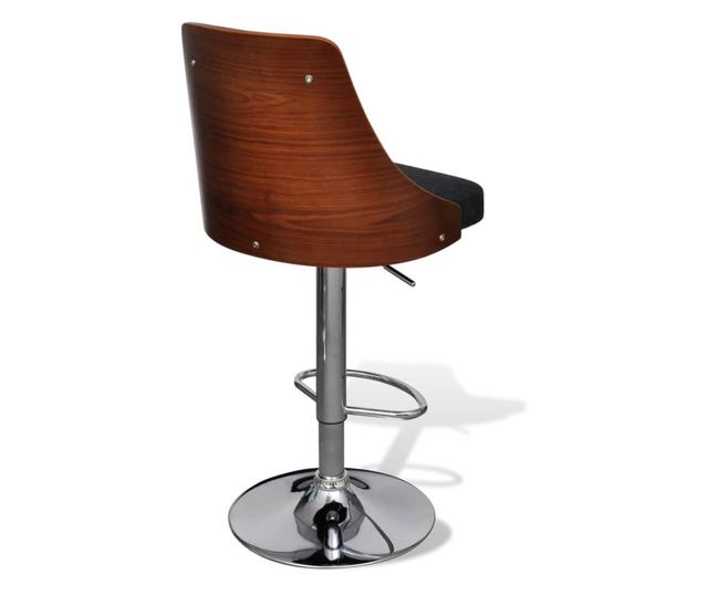 Barski stoli, 2 kosa, upognjen les in blago