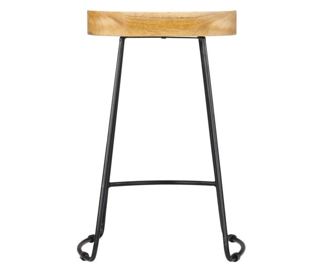 Scaune de bar Gavin, 2 buc., lemn masiv de mango