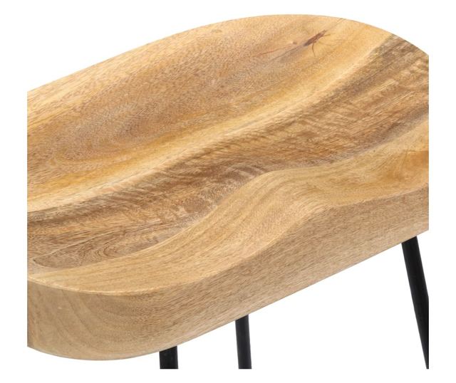 Scaune de bar Gavin, 2 buc., lemn masiv de mango