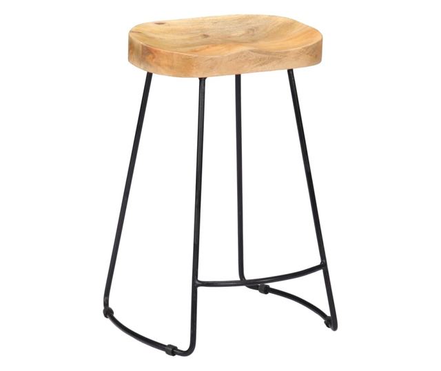 Scaune de bar Gavin, 2 buc., lemn masiv de mango