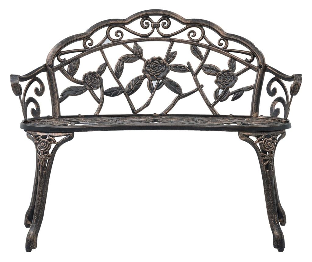 Bistro klupa, brončana, 100 cm, lijevani aluminij - 2