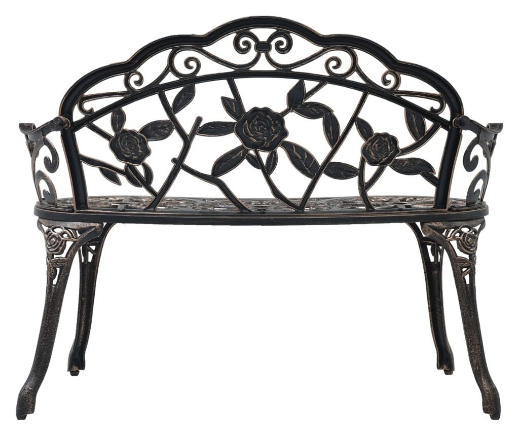 Bistro klupa, brončana, 100 cm, lijevani aluminij - 3