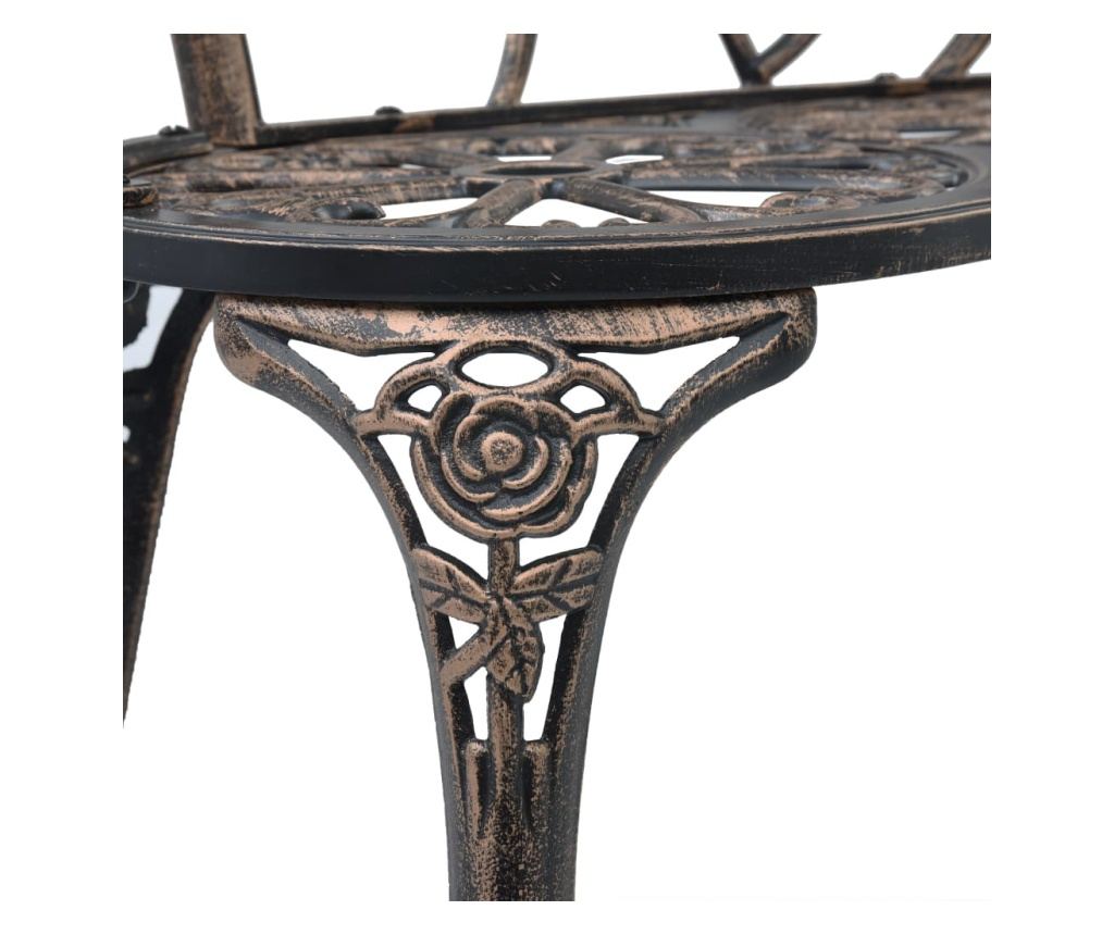 Bistro klupa, brončana, 100 cm, lijevani aluminij - 5