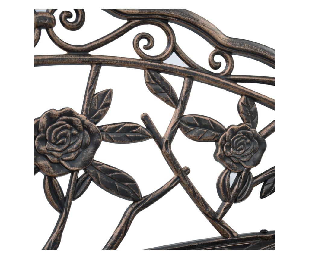 Bistro klupa, brončana, 100 cm, lijevani aluminij - 7