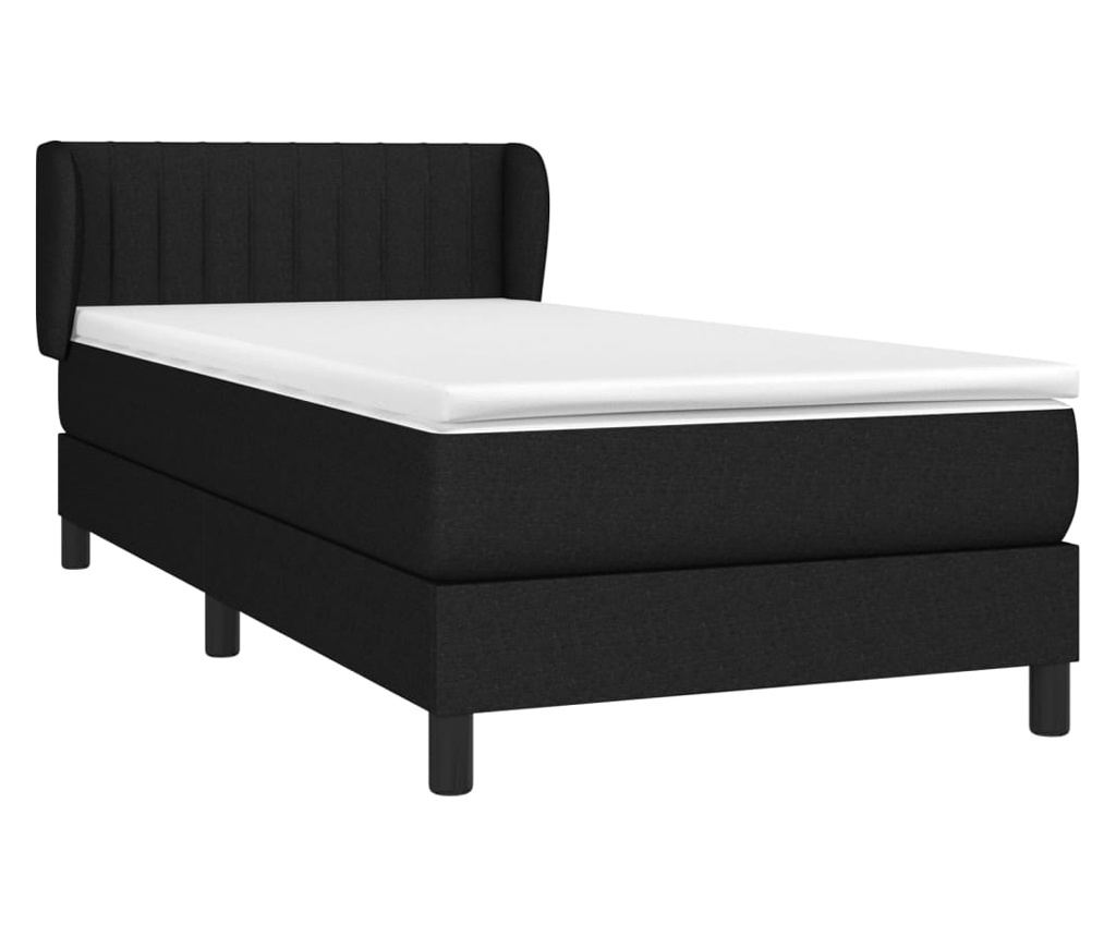 Боксспринг легло с матрак, черно, 100x200 см, текстил - 3