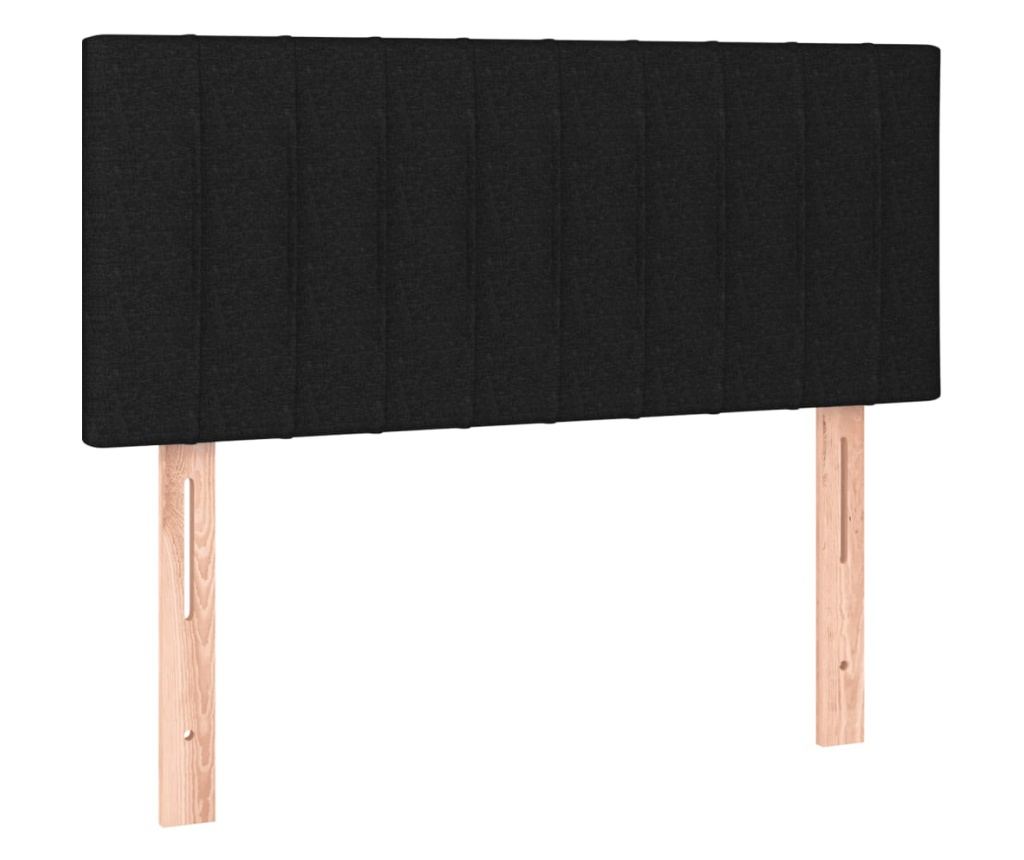 Boxspringová posteľ s matracom, čierna, 100x200 cm, textil - 6