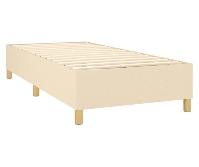 Боксспринг легло с матрак, крем, 80x200 см, текстил
