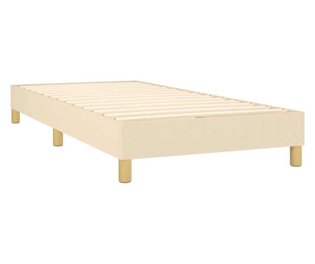 Okvir za krevet s madracem i LED rasvjetom, krem, 90x190 cm, tekstil - 5