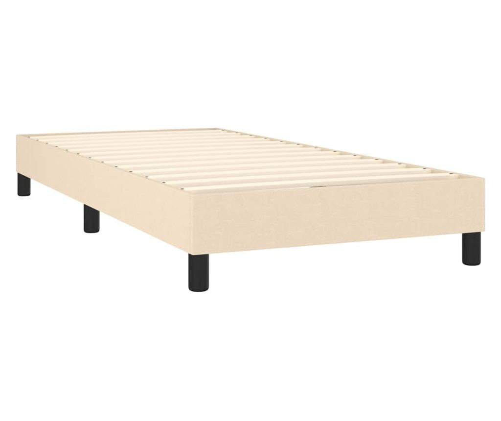 Боксспринг легло с матрак, крем, 90x200 см, текстил - 4