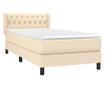 Боксспринг легло с матрак, крем, 100x200 см, текстил thumbnail 3