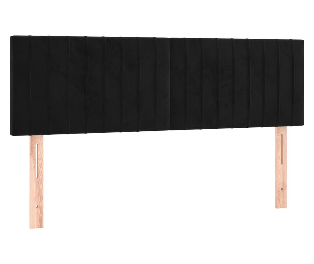 Боксспринг легло с матрак, черно, 140x190 см, кадифе - 6