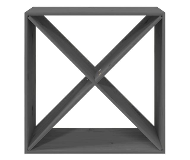 Dulap de vinuri, gri, 62x25x62 cm, lemn masiv de pin