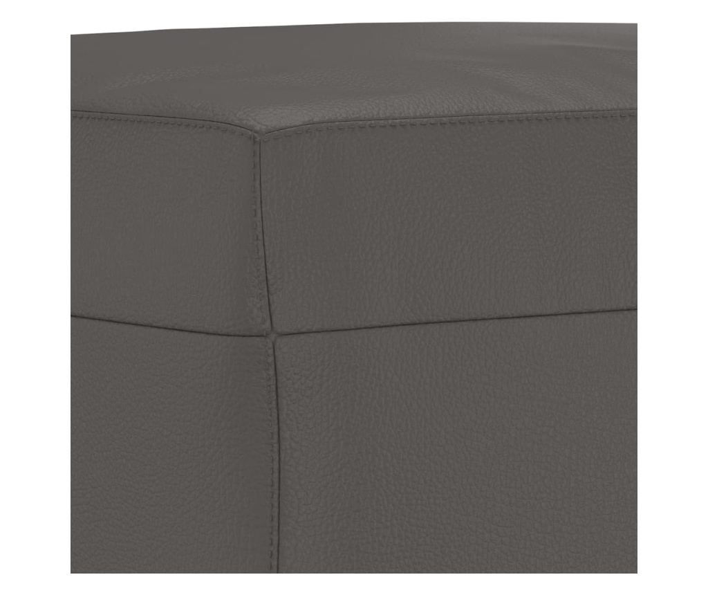 szürke műbőr pad 100 x 35 x 41 cm - 9