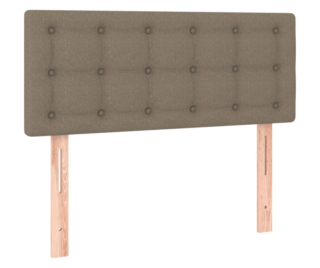 Легло с пружини, матрак и LED, тъмносиво, 100x200 см, текстил - 7