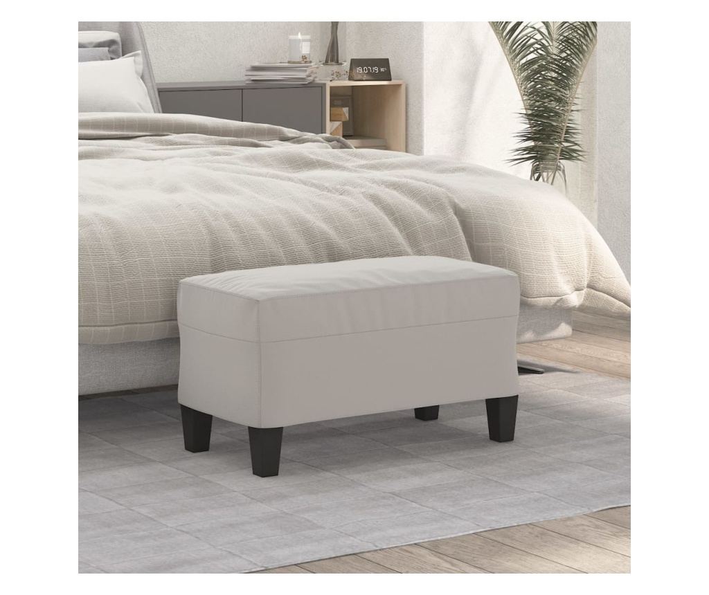 világosszürke mikroszálas szövet pad 70 x 35 x 41 cm - 3