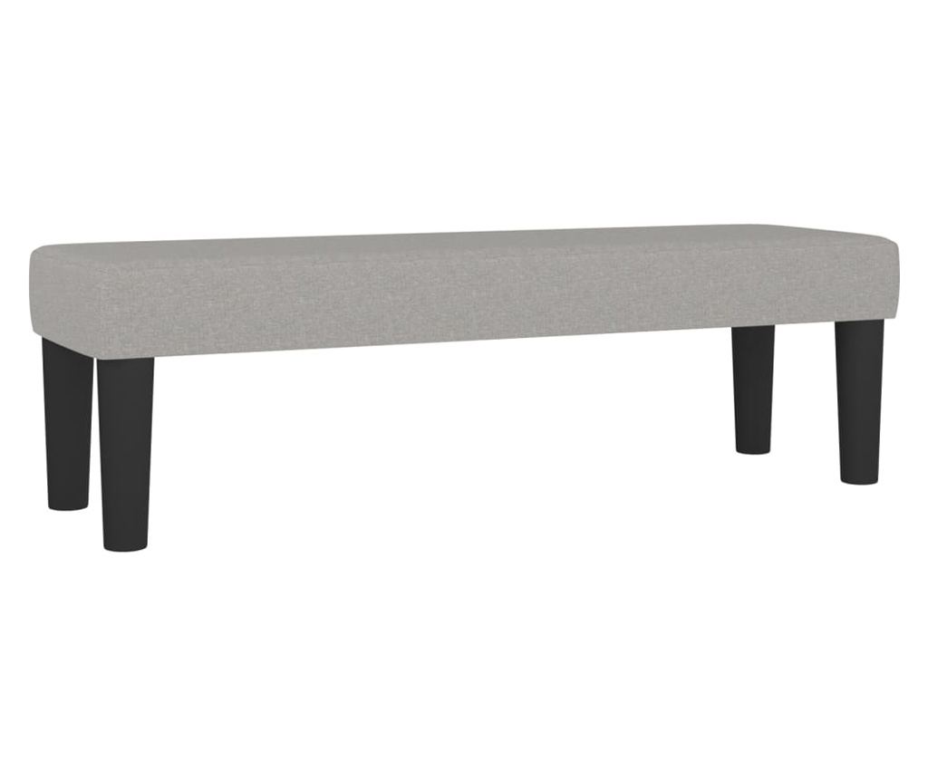 Континентално легло, светло сиво, 140x200 см, текстил - 7