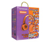 Mercaton® Monster vezeték nélküli fejhallgató gyerekeknek, mikrofon, FM rádió, MicroSD foglalat, Bluetooth 5.0, 8 óra, narancs