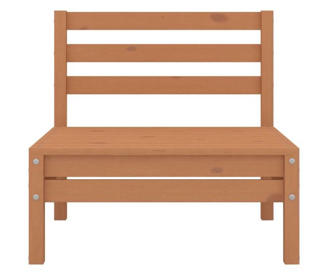 Canapele de mijloc de grădină 4 buc. maro miere lemn masiv pin