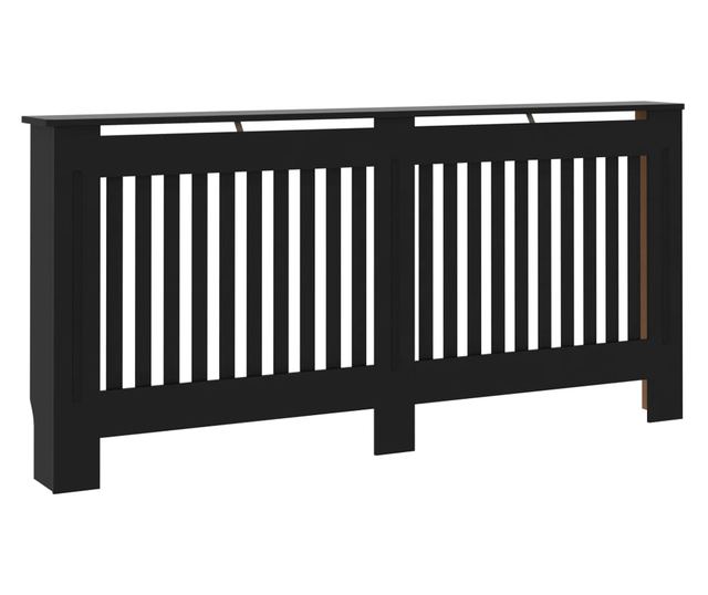 Pokrov za radijator crni 172 x 19 x 81 cm MDF
