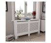 Pokrovi za radijator 2 kom bijeli 152 x 19 x 81,5 cm MDF