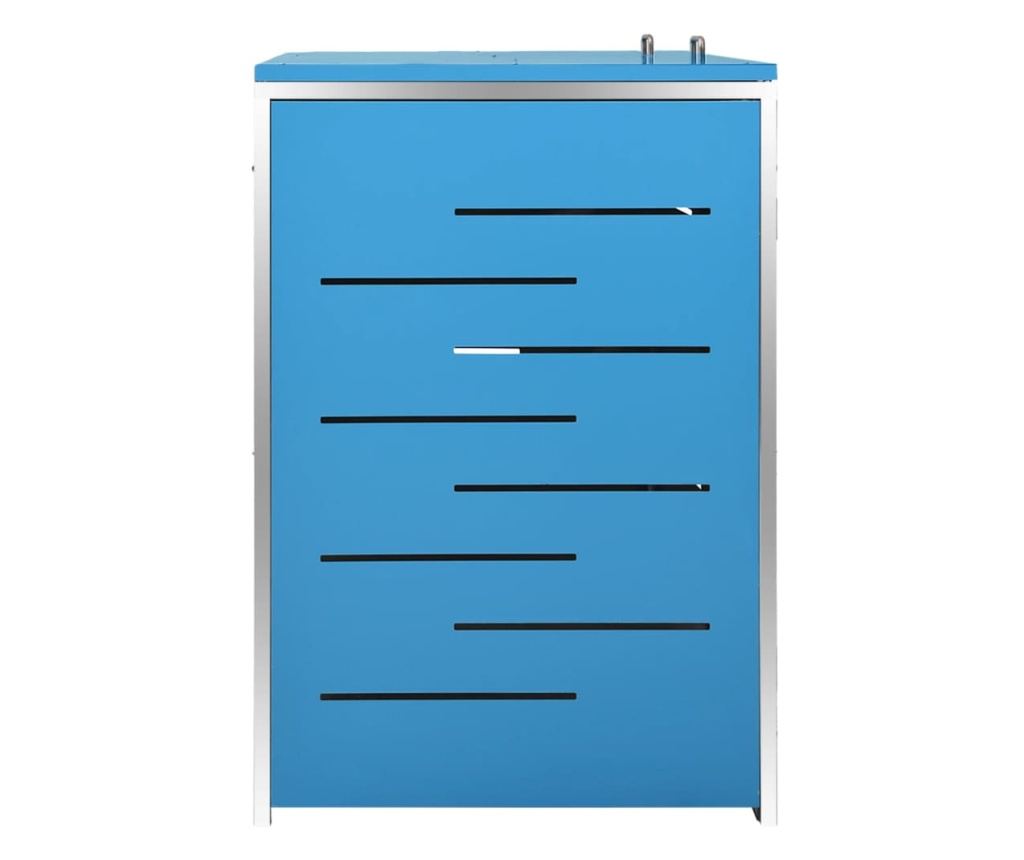 Spremište za dvije kante za smeće 138 x 77,5 x 115,5 cm čelično - 16