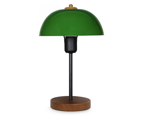 Лампа 202-000089 цвят орех-черен-зелен