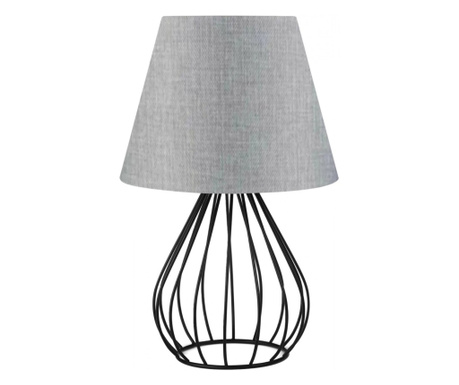 Настолна лампа сиво-черен цвят