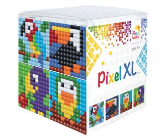 Set hobby creativ cu pixeli Pixelhobby, Cub Pixel XL, Pasari, 4 modele