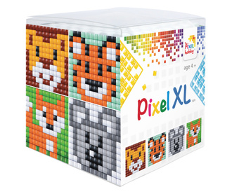 Set hobby creativ cu pixeli Pixelhobby, Cub Pixel XL, Animale salbatice, 4 modele, 720 piese
