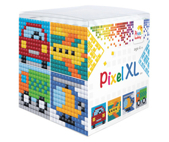 Set hobby creativ cu pixeli Pixelhobby, Cub Pixel XL, Automobile, 4 modele