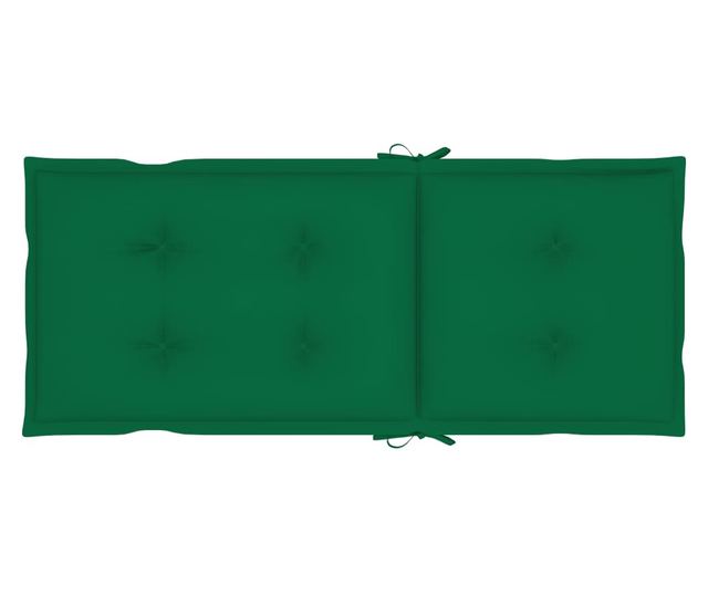 Jastuci za vrtne stolice 6 kom zeleni 120 x 50 x 7 cm