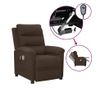 Електрически масажен фотьойл, тъмнокафяв, плат thumbnail 1