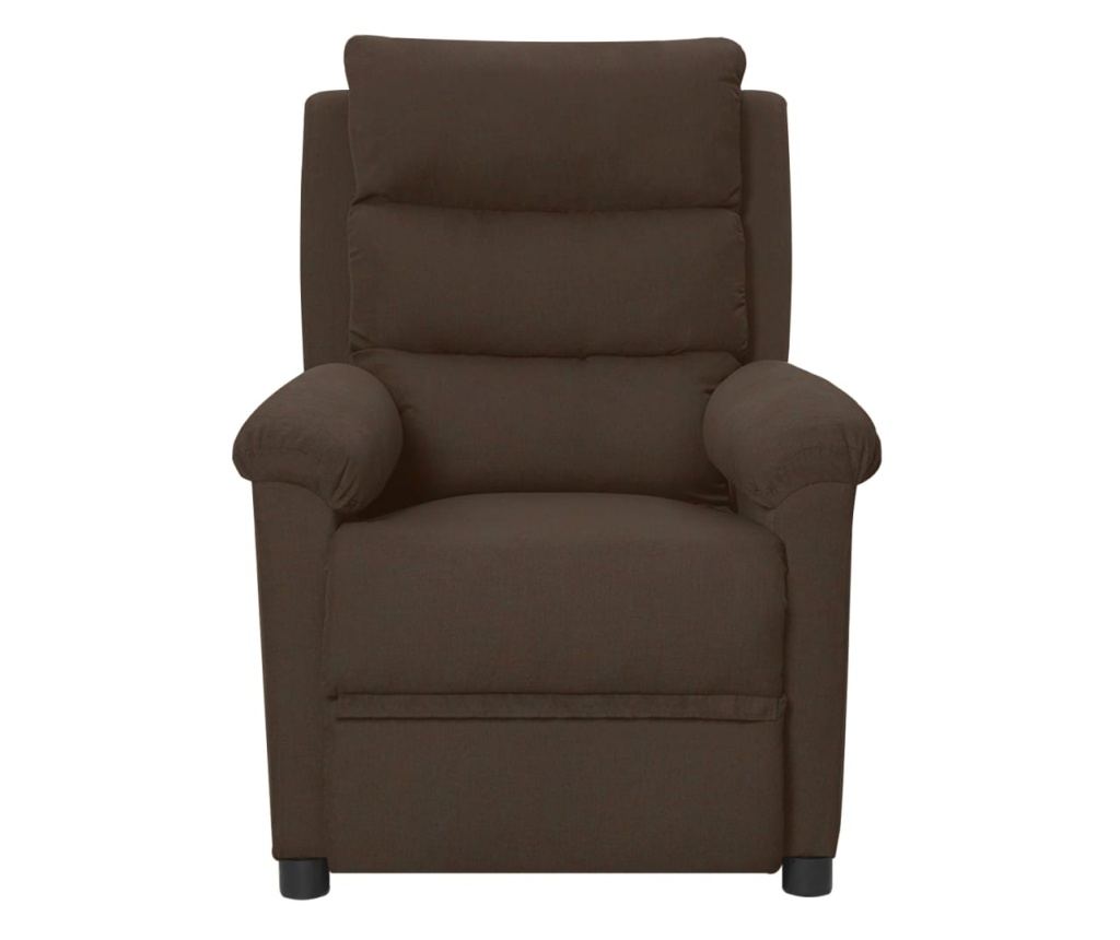 Електрически масажен фотьойл, тъмнокафяв, плат - 3