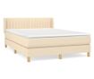 Континентално легло с матрак, крем, 140x200 см, текстилен материал thumbnail 2