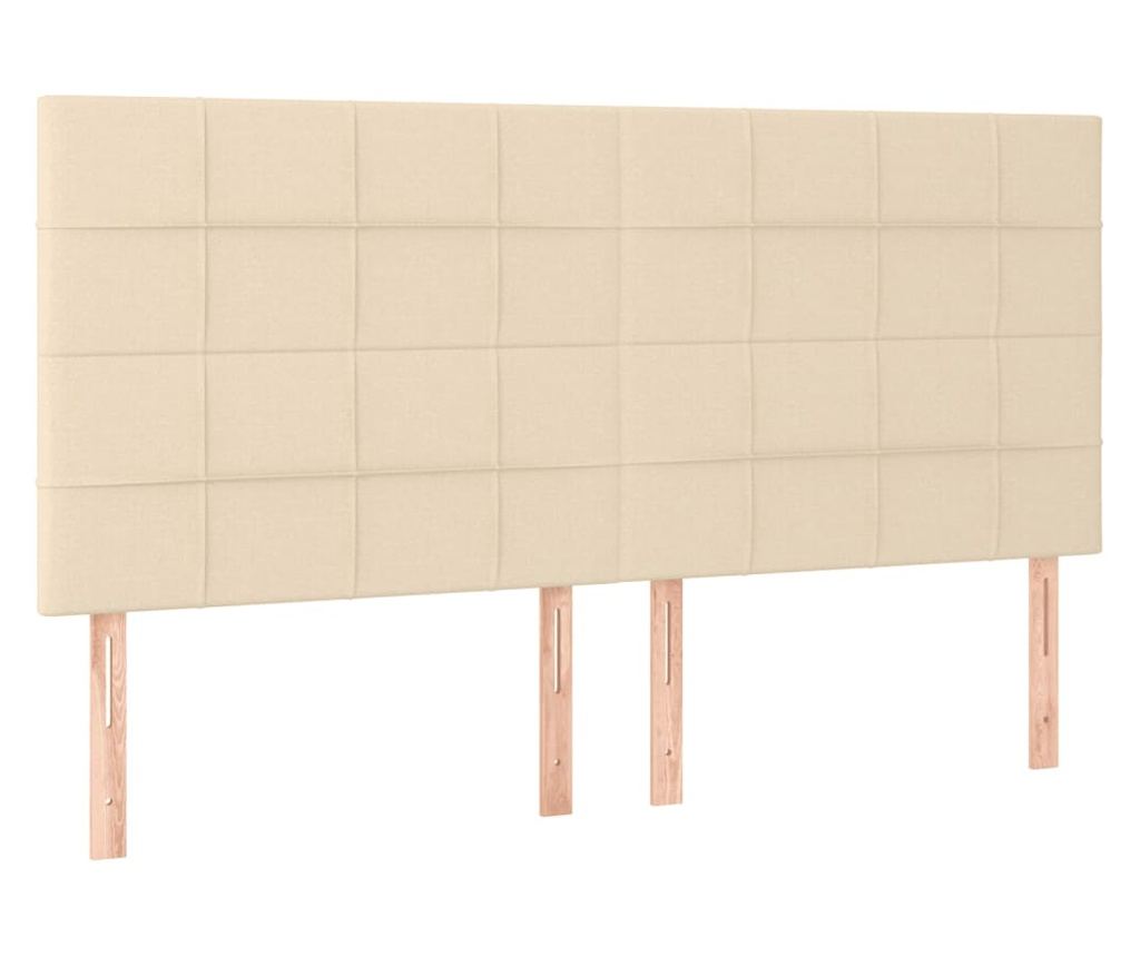 Боксспринг легло с матрак, крем, 200x200 см, текстил - 6