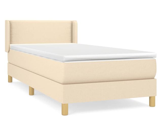 Dobozrugs gykeret matraccal, krm, 80x200 cm, textil