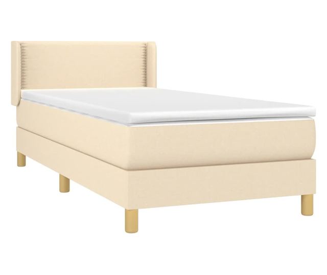 Dobozrugs gykeret matraccal, krm, 80x200 cm, textil