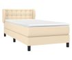 Боксспринг легло с матрак, кремаво, 80x200 см, текстил thumbnail 3