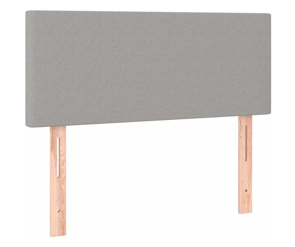 Okvir za krevet s madracem i LED rasvjetom, svijetlosiva, 80x200 cm, tekstil - 7
