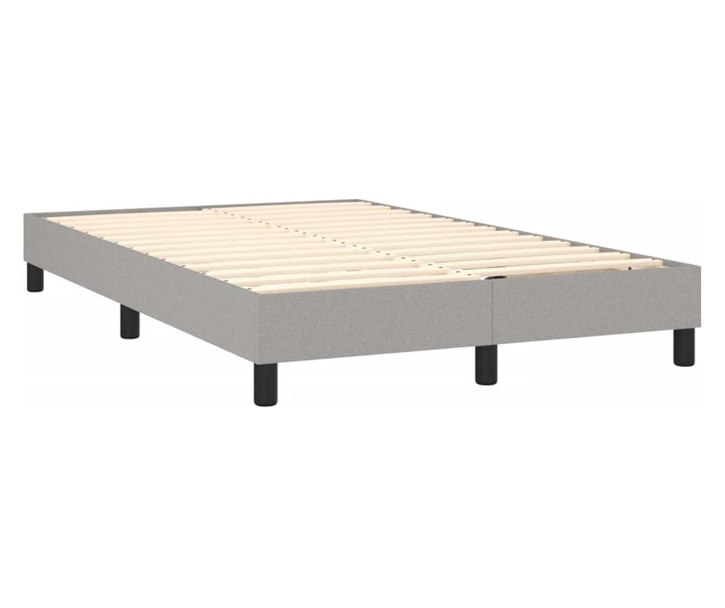Okvir za krevet s madracem i LED rasvjetom, svijetlosiva, 120x200 cm, tekstil - 5