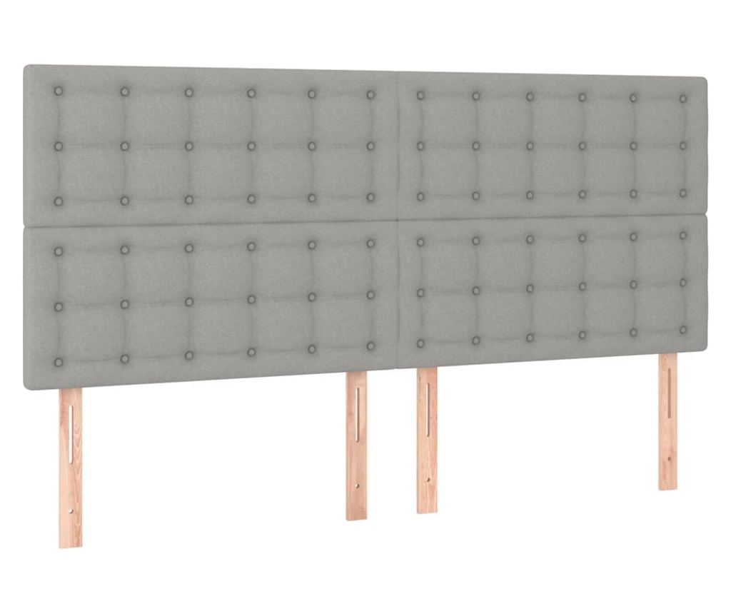 Okvir za krevet s madracem i LED rasvjetom, svijetlosiva, 180x200 cm, tekstil - 7