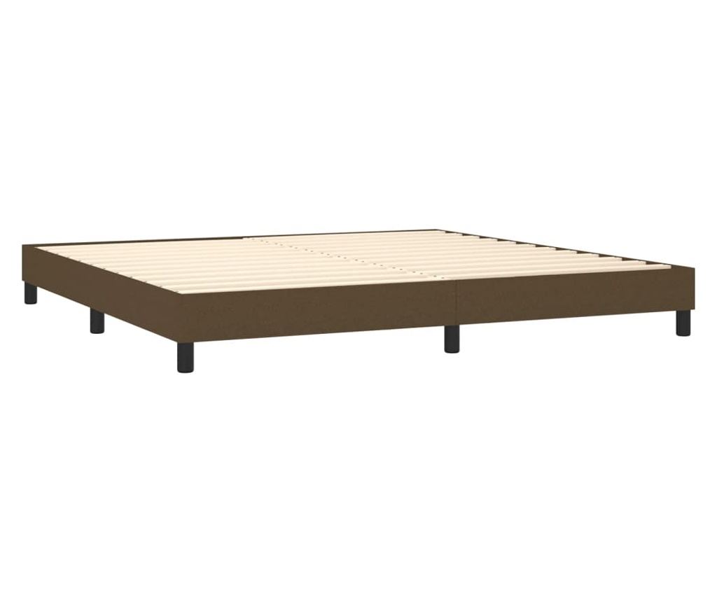 Boxspring krevet s madracem, tamnosmeđi, 200x200 cm, tekstil - 4