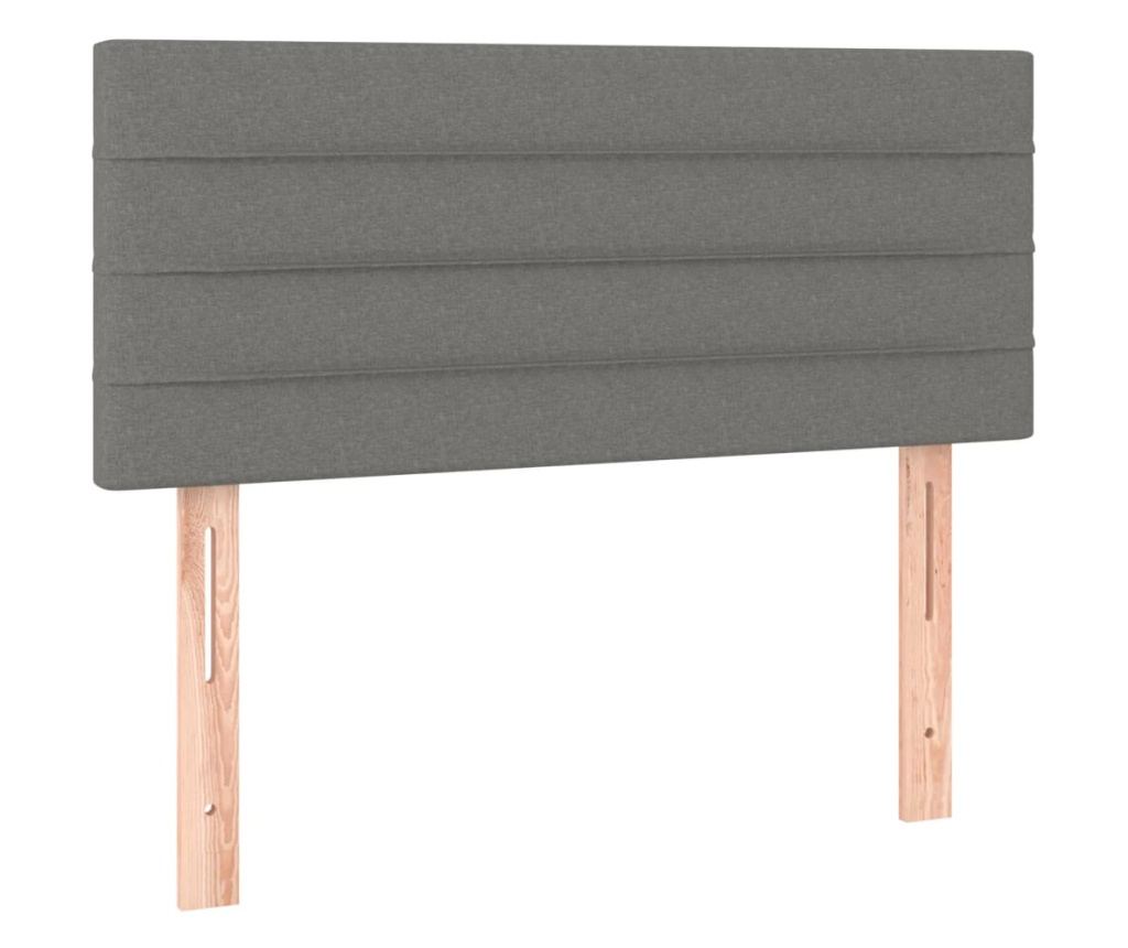 Okvir za krevet s madracem i LED rasvjetom, tamnosivi, 100x200 cm, tekstil - 7